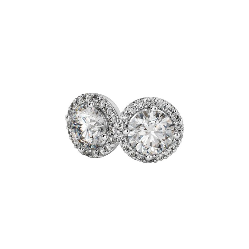 Puces Diamants Halo - 0,40 carat category