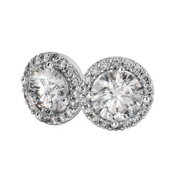 Puces Diamants Halo - 2,00 carats category