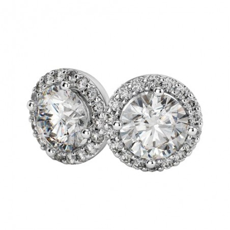 Puces Diamants Halo - 3,00 carats category